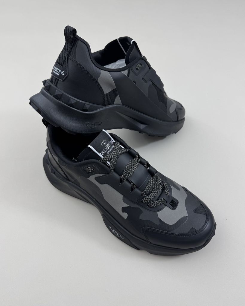 Valentino Camouflage Lace Up Sneaker