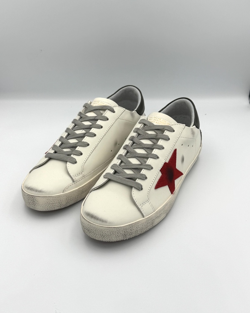 Golden Goose Superstar White Red Star