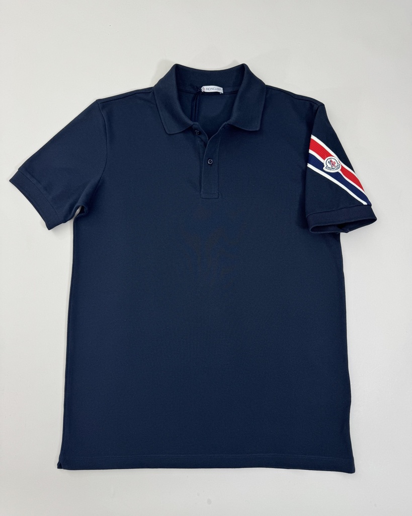 Moncler Tricolor Polo Neck T-Shirt 