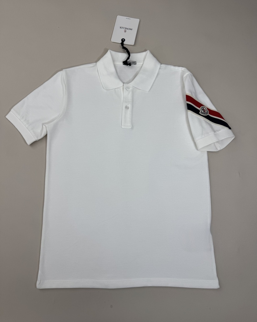 Moncler Tricolor Polo Neck T-Shirt 