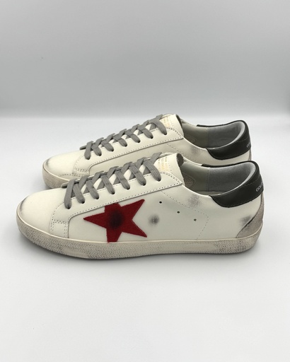 Golden Goose Superstar White Red Star